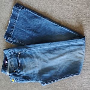 EUC VIGOSS Vintage Low Rise Distressed Flare Jeans